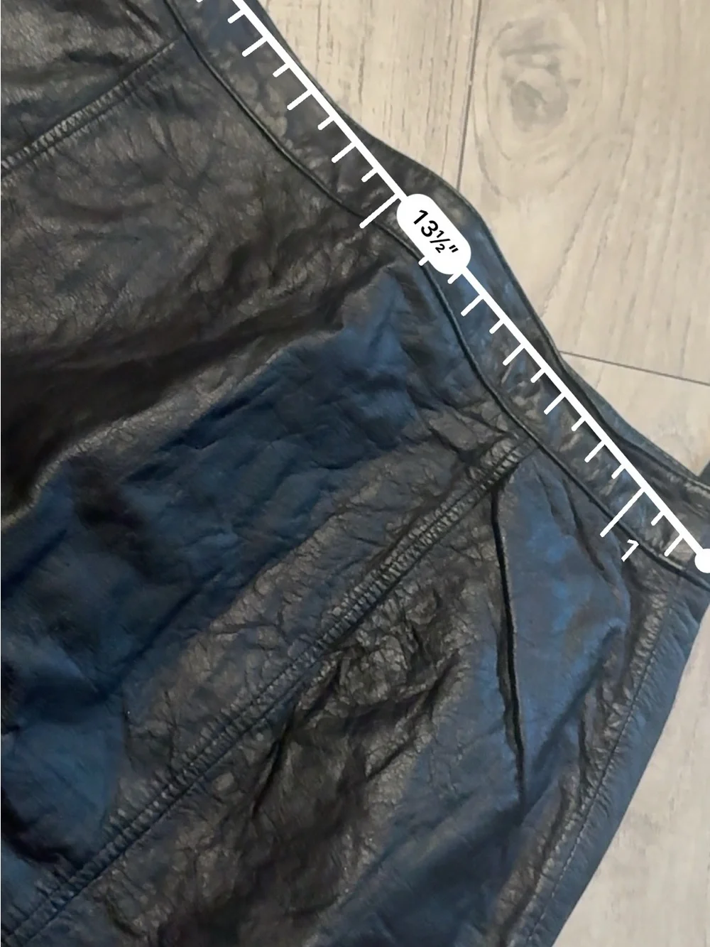 Vintage Pelle Cuir Classic Black Leather Pencil Mini Skirt